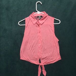 Pink/coral lace back tank